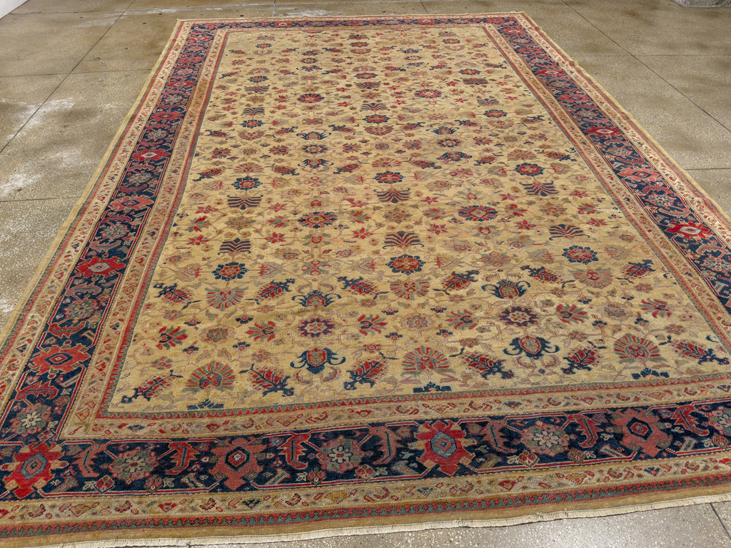 Antique Persian Mahal Large Room Size Carpet, No.17132 - Gsblank
