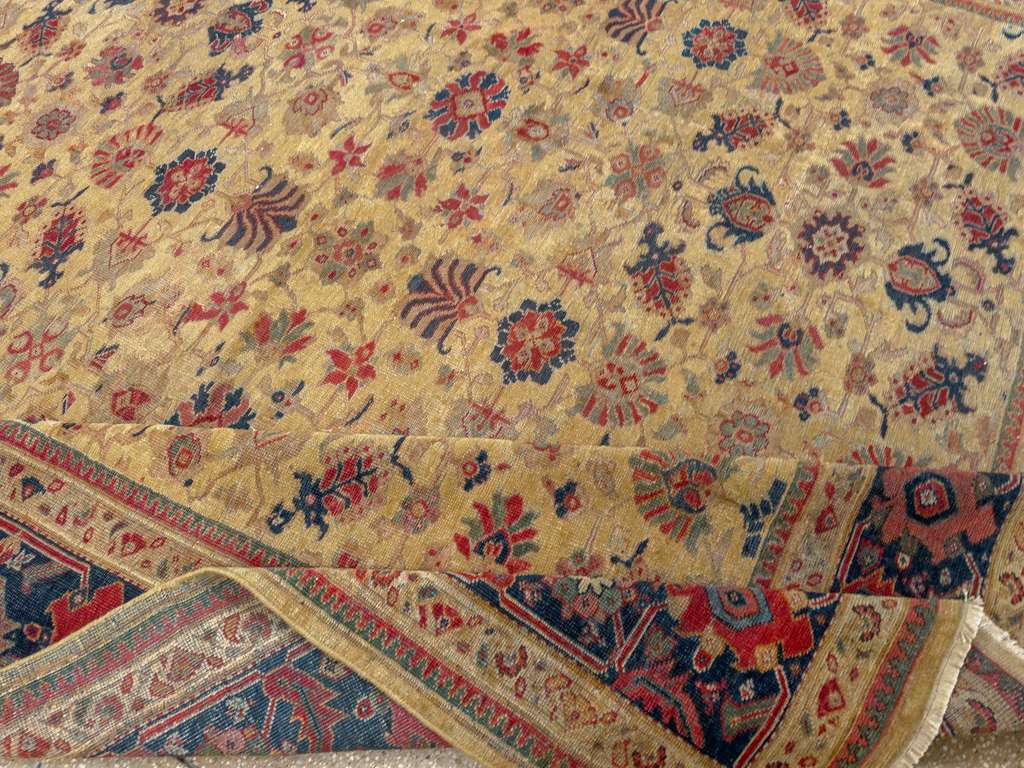 Antique Persian Mahal Large Room Size Carpet, No.17132 - Gsblank