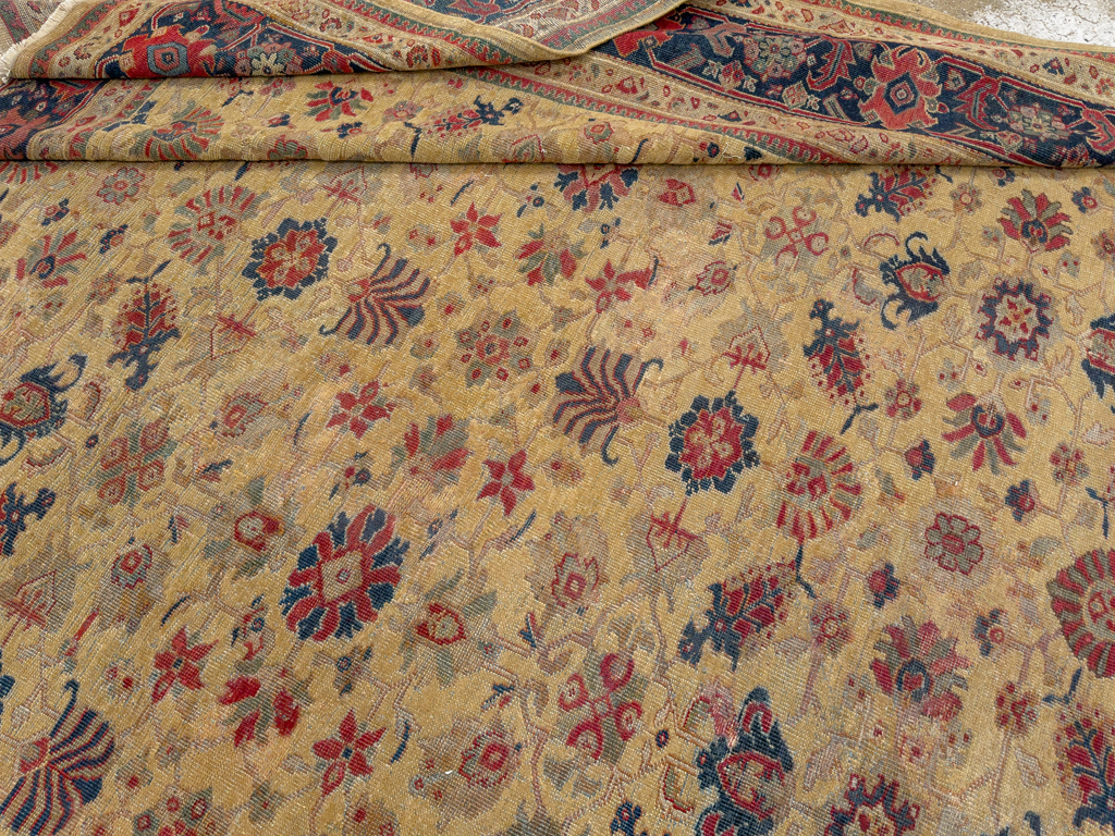 Antique Persian Mahal Large Room Size Carpet, No.17132 - Gsblank