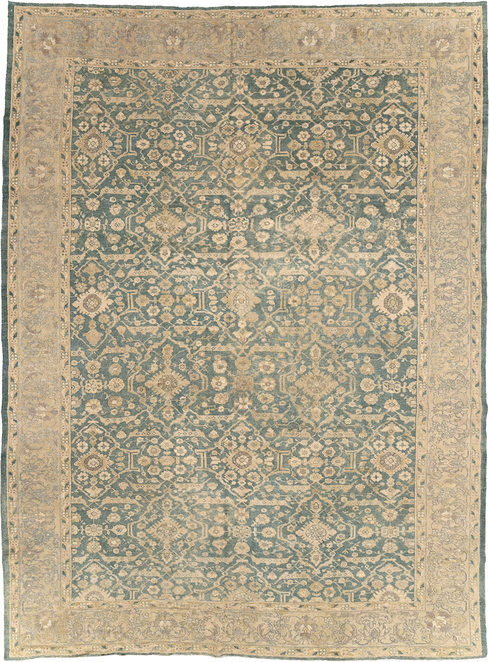 Antique Persian Mahal Room Size Carpet, No.17150 - Gsblank