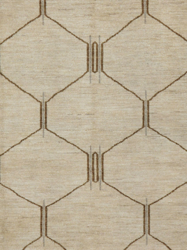 Vintage Persian Tabriz Modernist Carpet, No.17156 - Gsblank