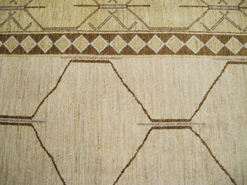 Vintage Persian Tabriz Modernist Carpet, No.17156 - Gsblank