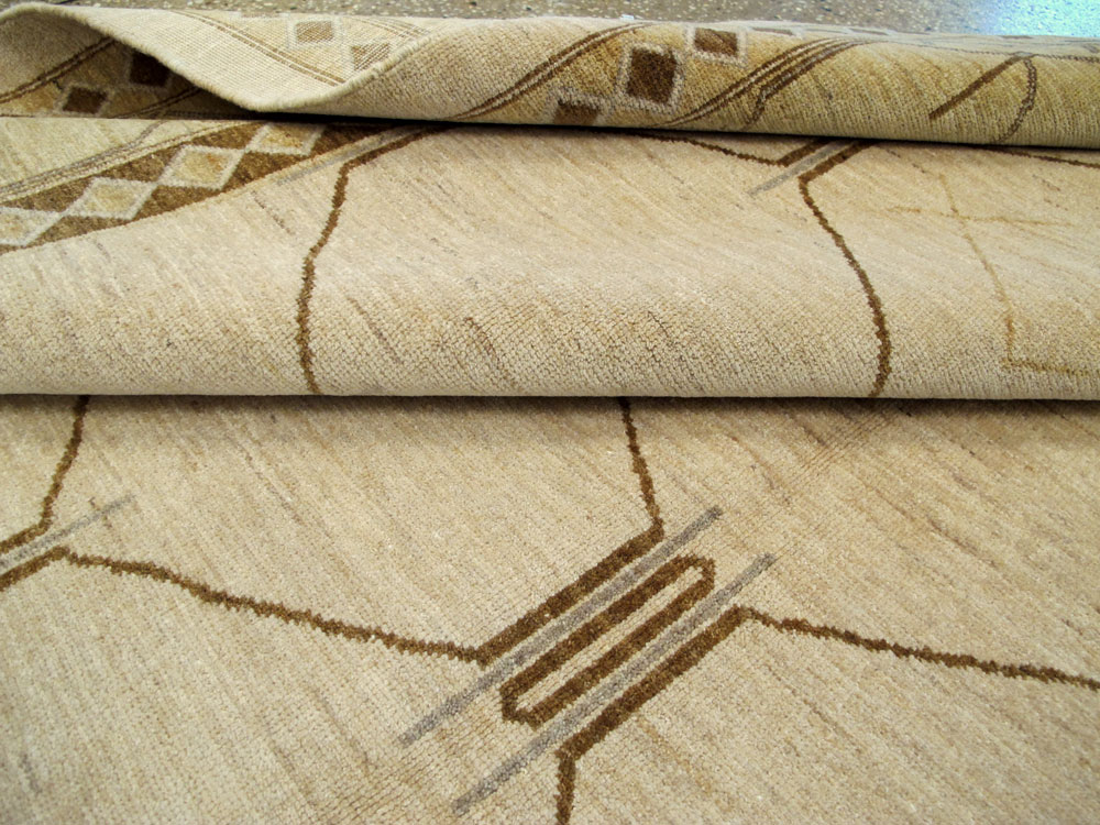 Vintage Persian Tabriz Modernist Carpet, No.17156 - Gsblank