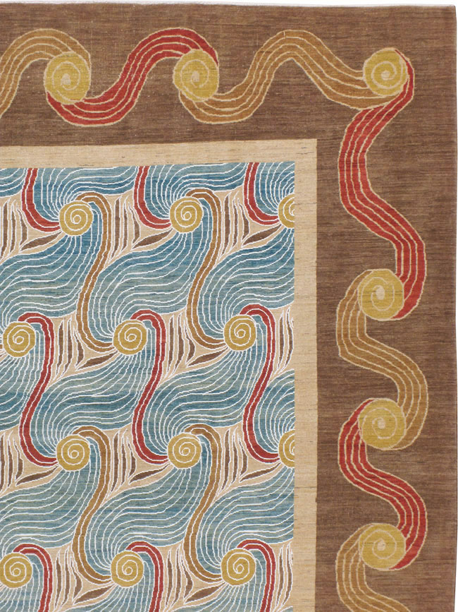 Modern Persian Tabriz Room Size Carpet, No.17161 - Gsblank