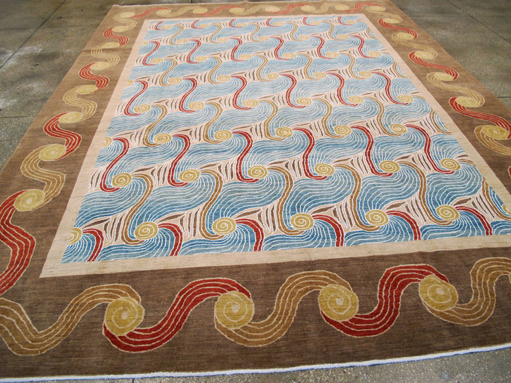Modern Persian Tabriz Room Size Carpet, No.17161 - Gsblank