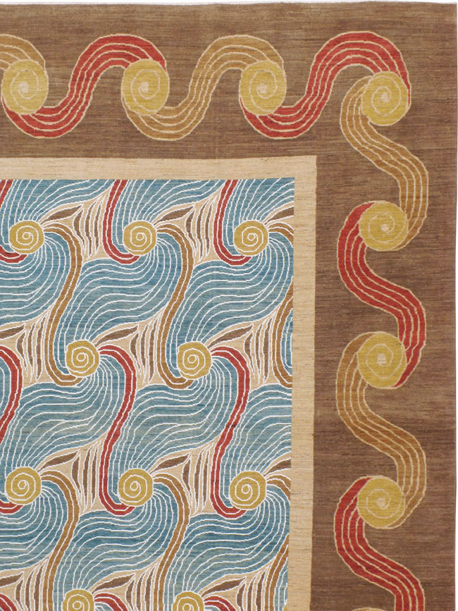 Modern Persian Tabriz Room Size Carpet, No.17161 - Gsblank