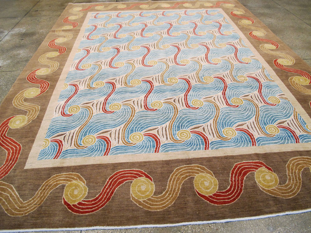 Modern Persian Tabriz Room Size Carpet, No.17161 - Gsblank