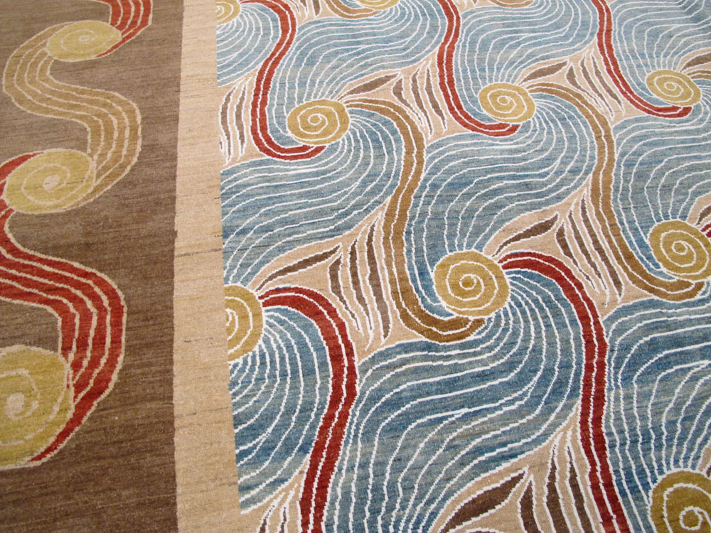 Modern Persian Tabriz Room Size Carpet, No.17161 - Gsblank