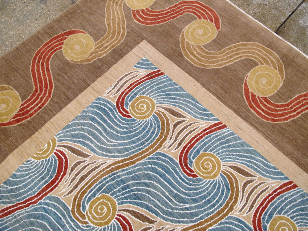 Modern Persian Tabriz Room Size Carpet, No.17161 - Gsblank