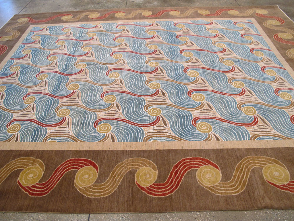Modern Persian Tabriz Room Size Carpet, No.17161 - Gsblank