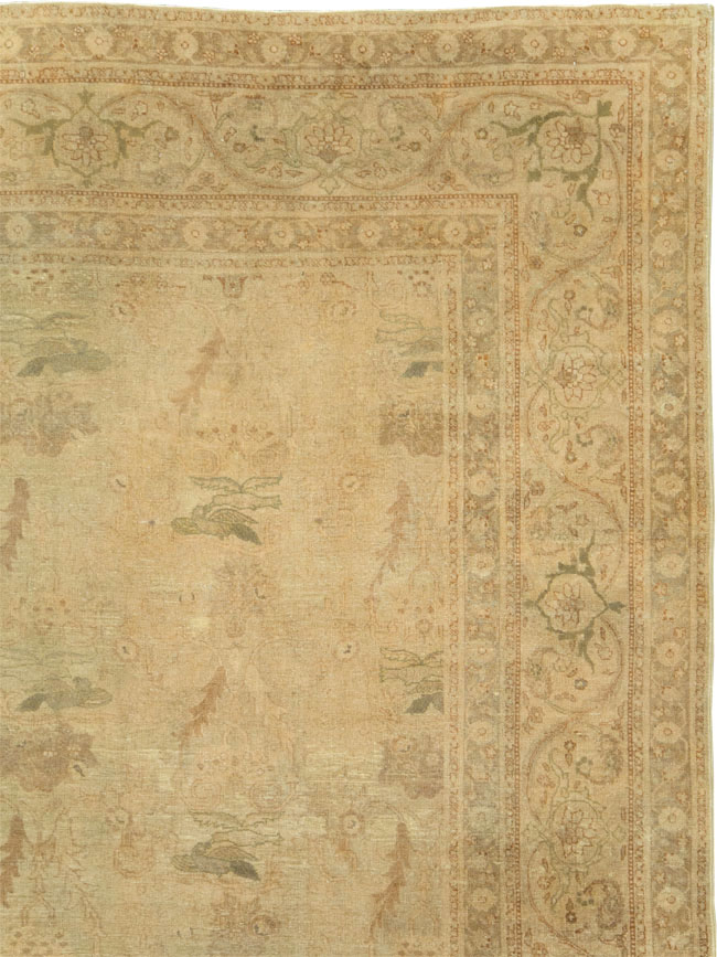 Antique Persian Tabriz Room Size Carpet, No.17181 - Gsblank