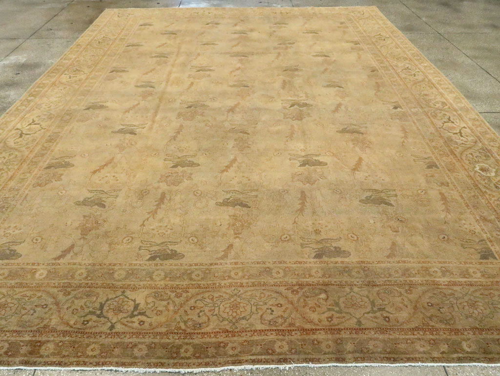 Antique Persian Tabriz Room Size Carpet, No.17181 - Gsblank