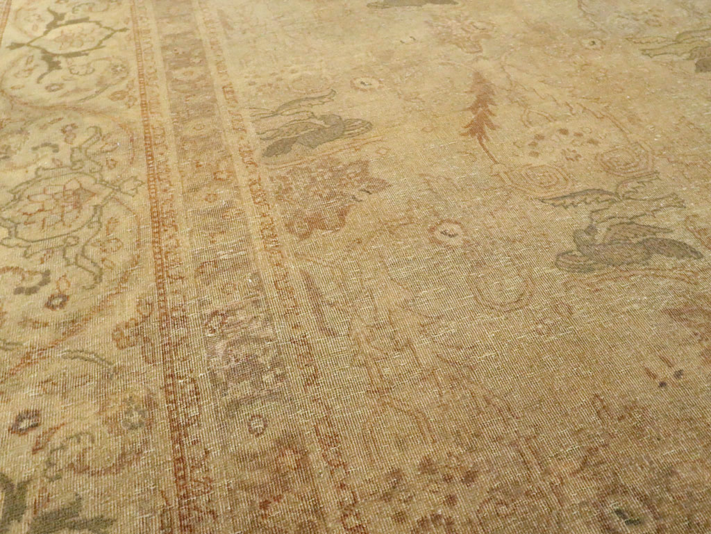 Antique Persian Tabriz Room Size Carpet, No.17181 - Gsblank