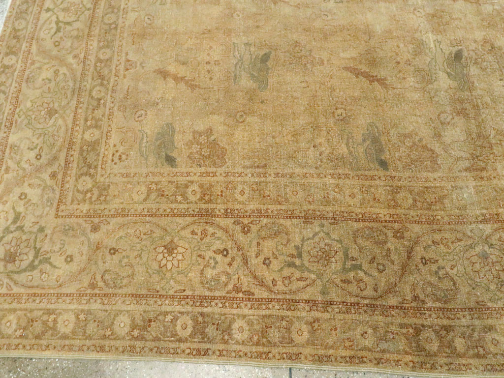 Antique Persian Tabriz Room Size Carpet, No.17181 - Gsblank