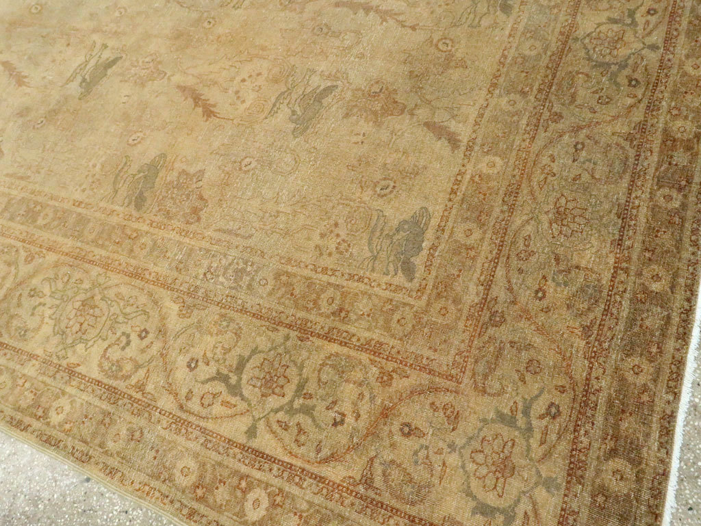 Antique Persian Tabriz Room Size Carpet, No.17181 - Gsblank