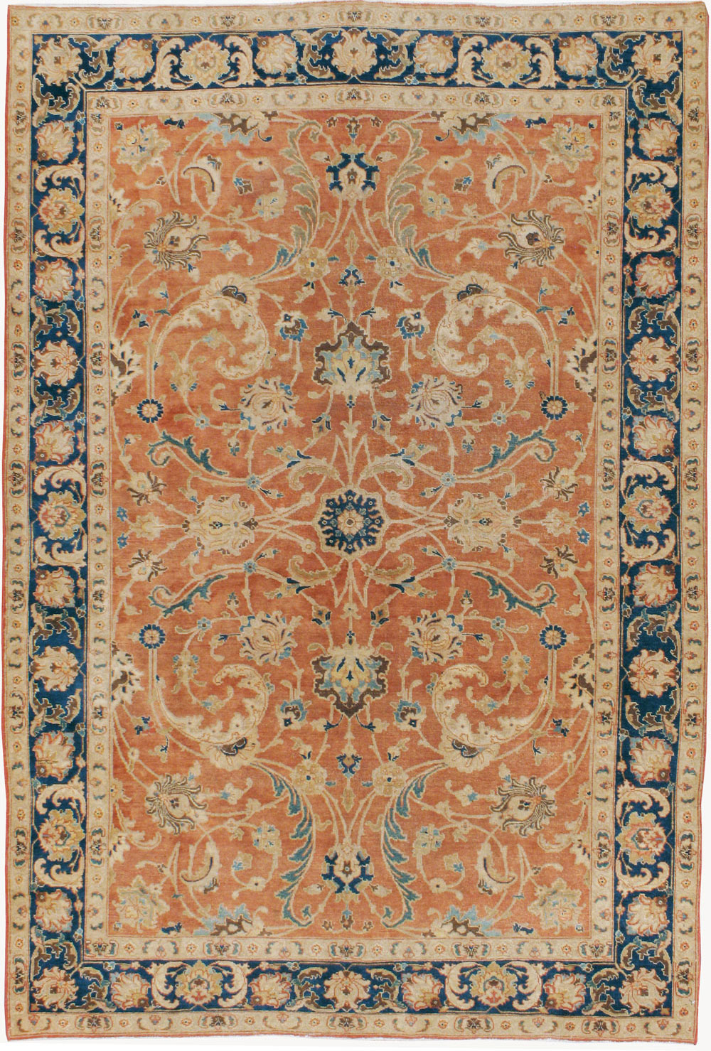 Antique Persian Tabriz Accent Carpet, No.17212 - Gsblank