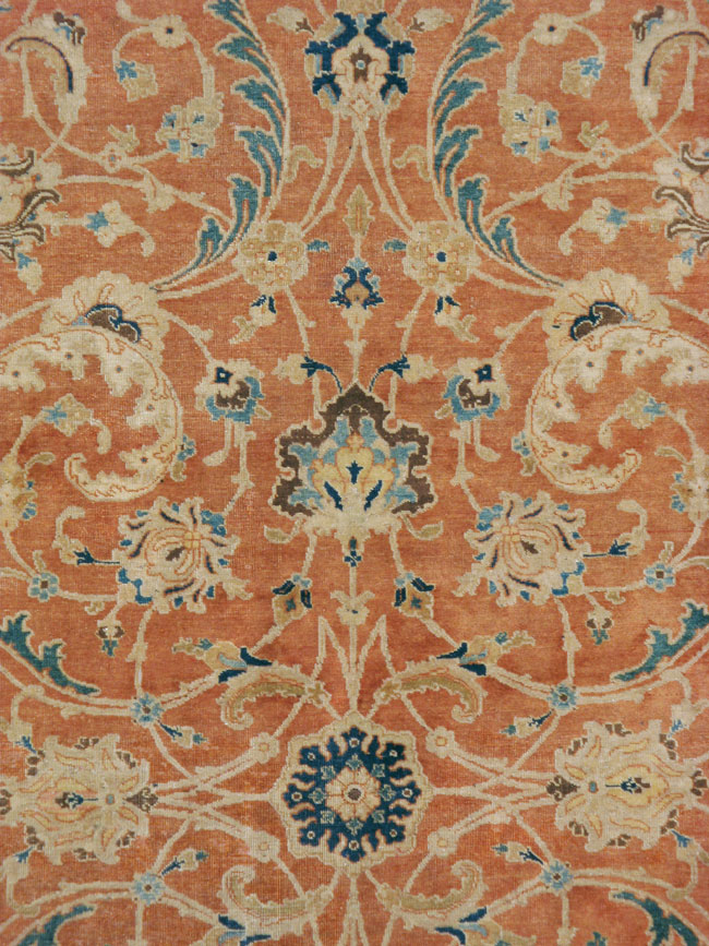 Antique Persian Tabriz Accent Carpet, No.17212 - Gsblank