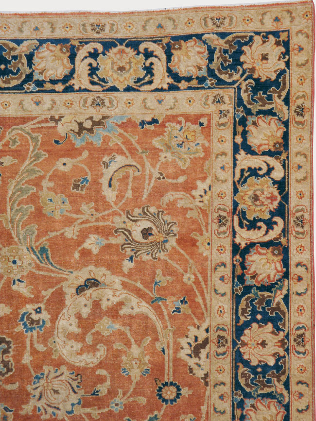 Antique Persian Tabriz Accent Carpet, No.17212 - Gsblank