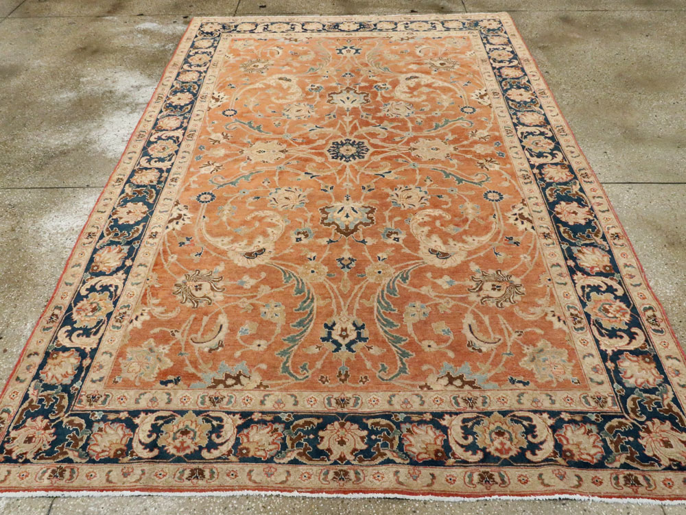 Antique Persian Tabriz Accent Carpet, No.17212 - Gsblank