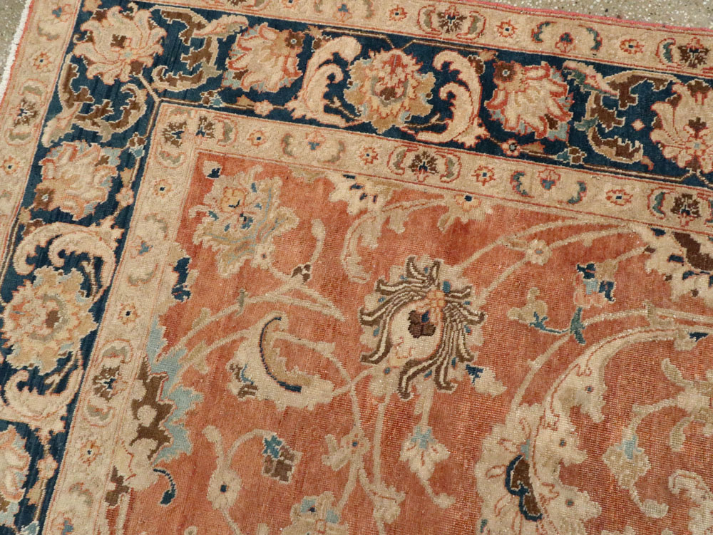 Antique Persian Tabriz Accent Carpet, No.17212 - Gsblank