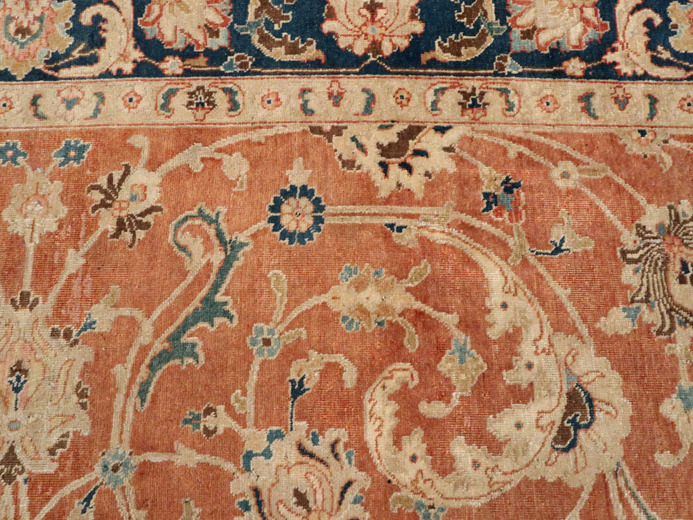 Antique Persian Tabriz Accent Carpet, No.17212 - Gsblank