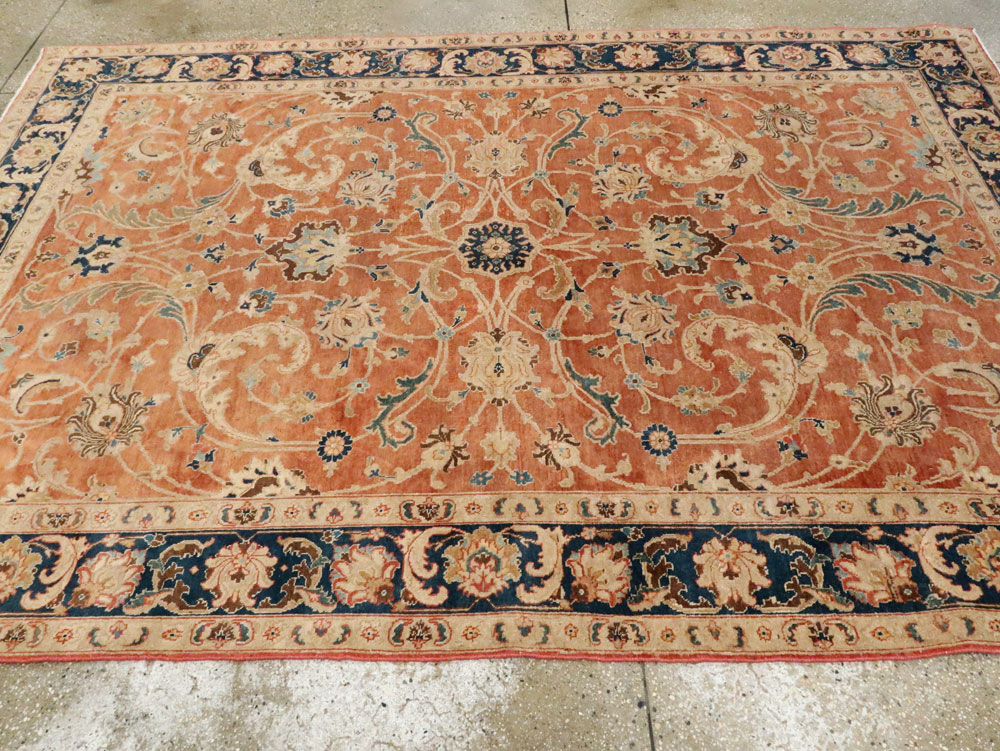 Antique Persian Tabriz Accent Carpet, No.17212 - Gsblank