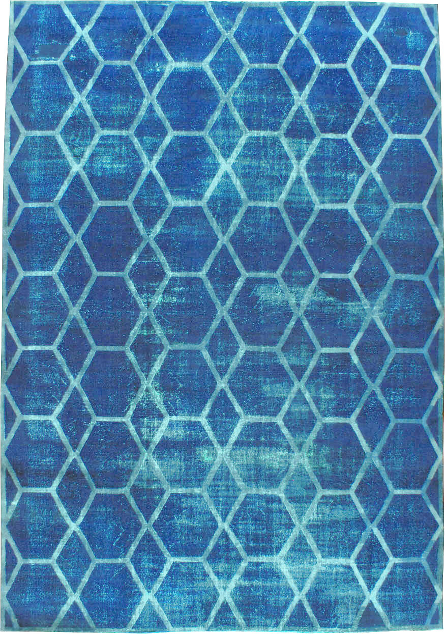 Vintage Deco Persian Tabriz Carpet, No.17221 - Gsblank