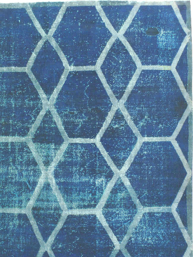 Vintage Deco Persian Tabriz Carpet, No.17221 - Gsblank