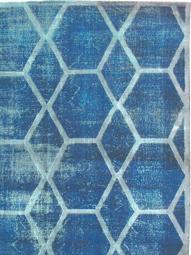 Vintage Deco Persian Tabriz Carpet, No.17221 - Gsblank