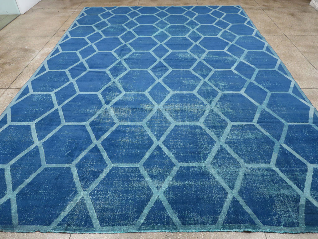 Vintage Deco Persian Tabriz Carpet, No.17221 - Gsblank