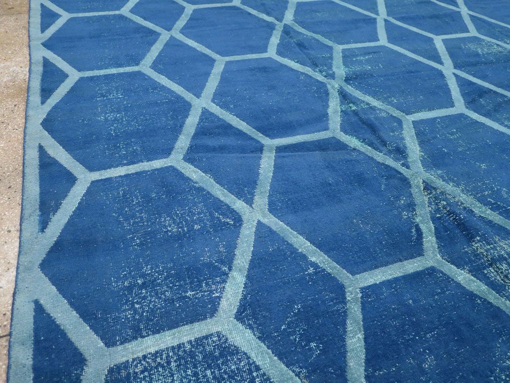 Vintage Deco Persian Tabriz Carpet, No.17221 - Gsblank