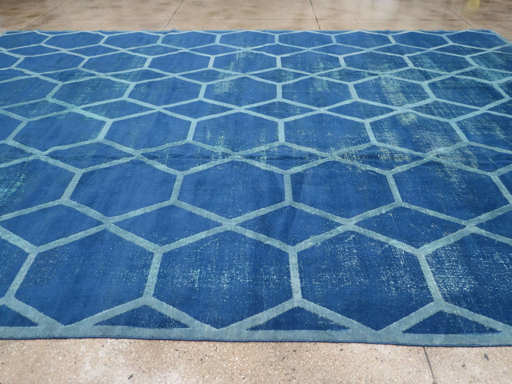 Vintage Deco Persian Tabriz Carpet, No.17221 - Gsblank