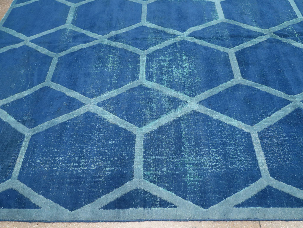 Vintage Deco Persian Tabriz Carpet, No.17221 - Gsblank