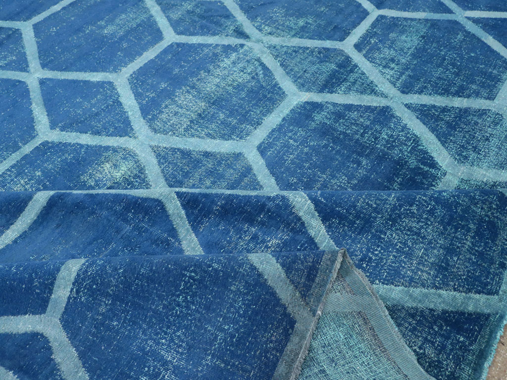 Vintage Deco Persian Tabriz Carpet, No.17221 - Gsblank