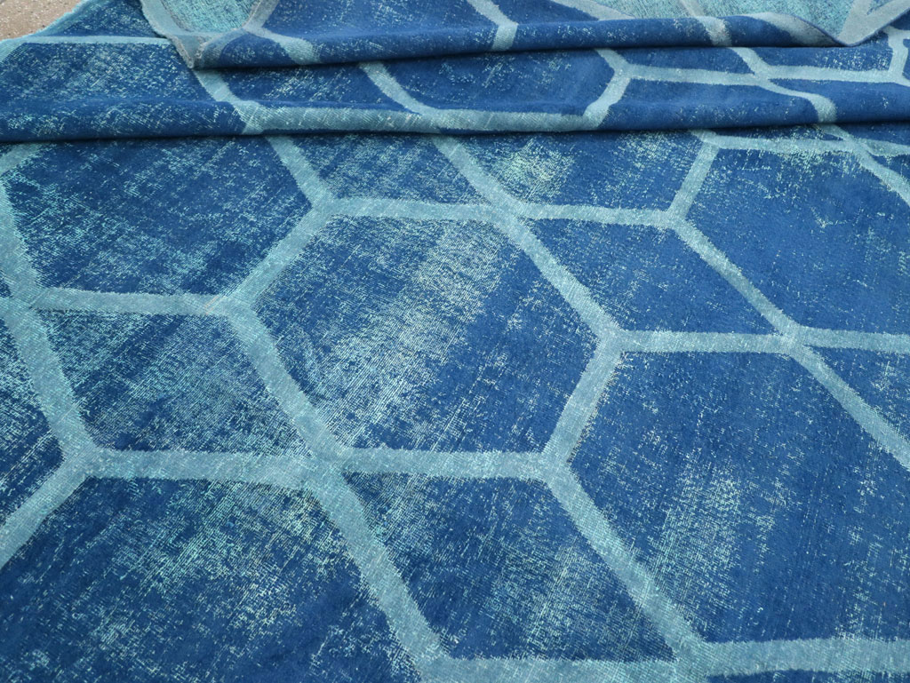 Vintage Deco Persian Tabriz Carpet, No.17221 - Gsblank