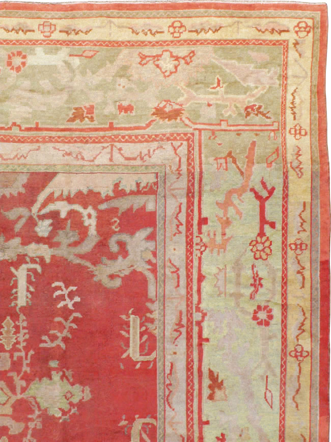 Antique Turkish Oushak Square Carpet, No.17245 - Gsblank