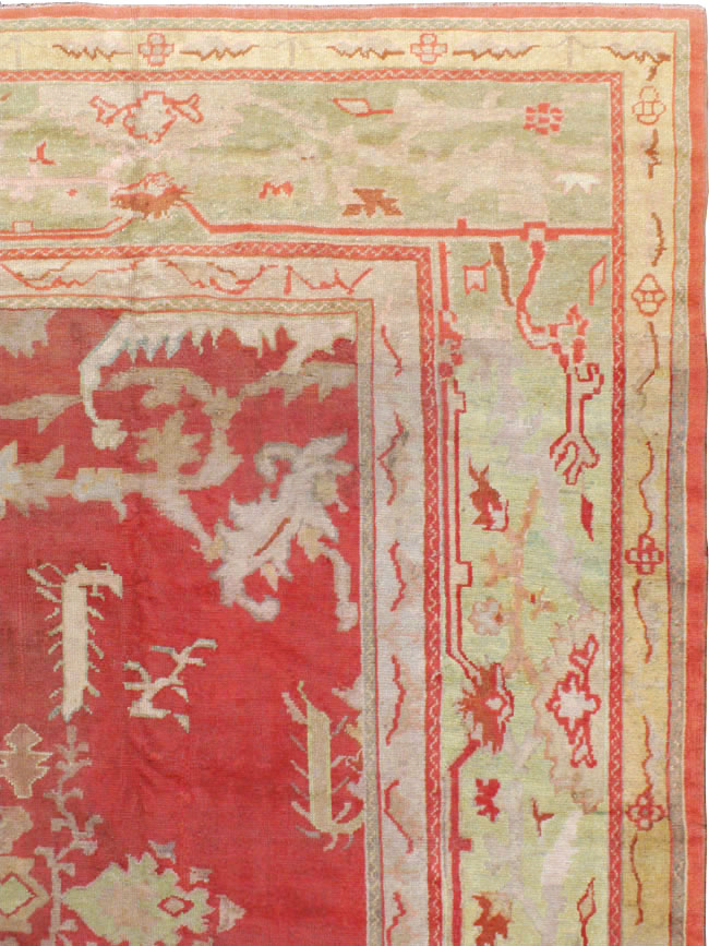 Antique Turkish Oushak Square Carpet, No.17245 - Gsblank