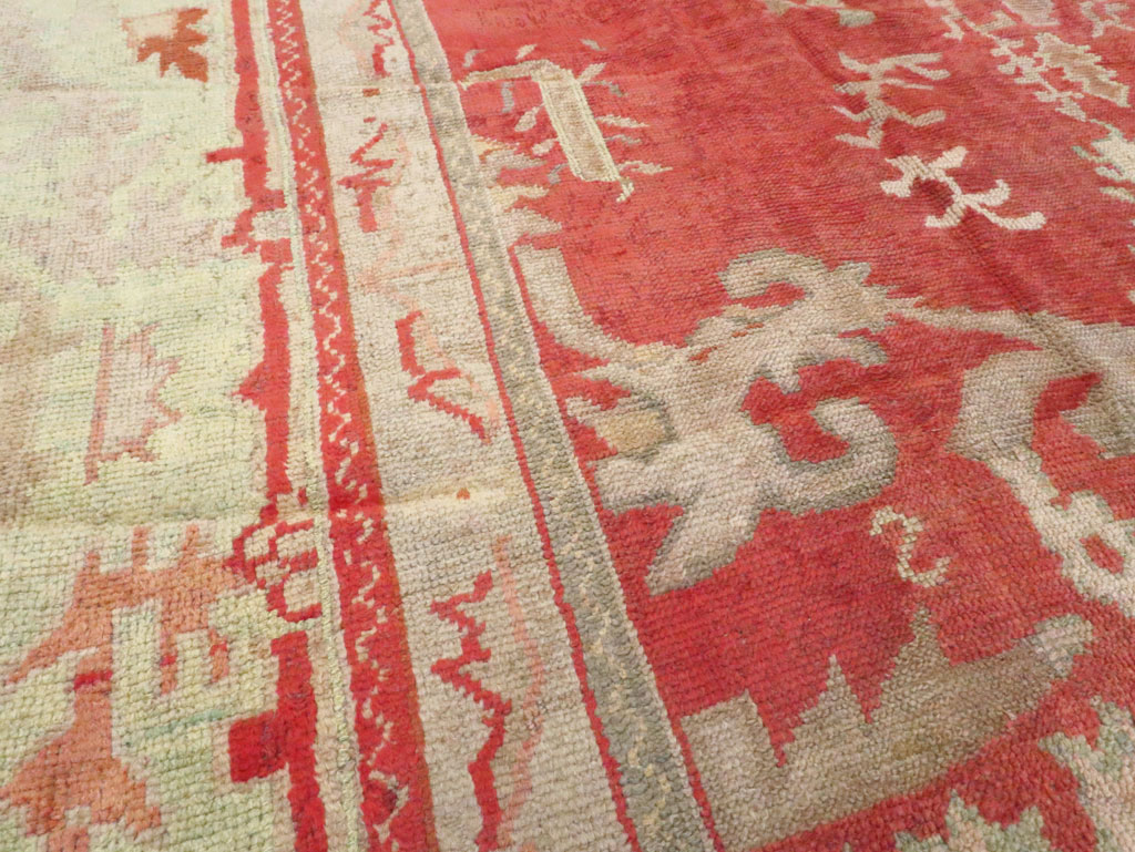 Antique Turkish Oushak Square Carpet, No.17245 - Gsblank
