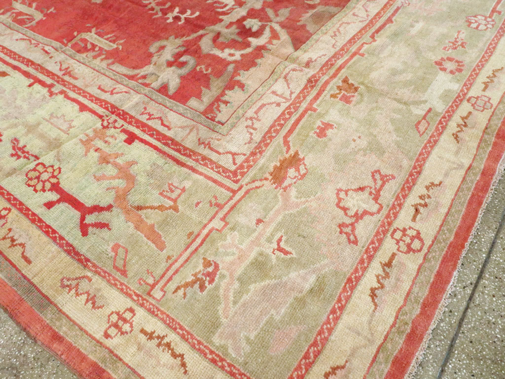 Antique Turkish Oushak Square Carpet, No.17245 - Gsblank