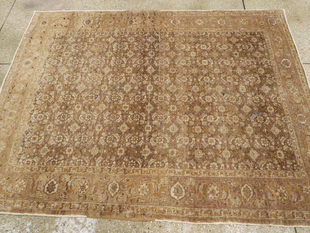 Antique Persian Tabriz Square Rug, No.17327 - Gsblank