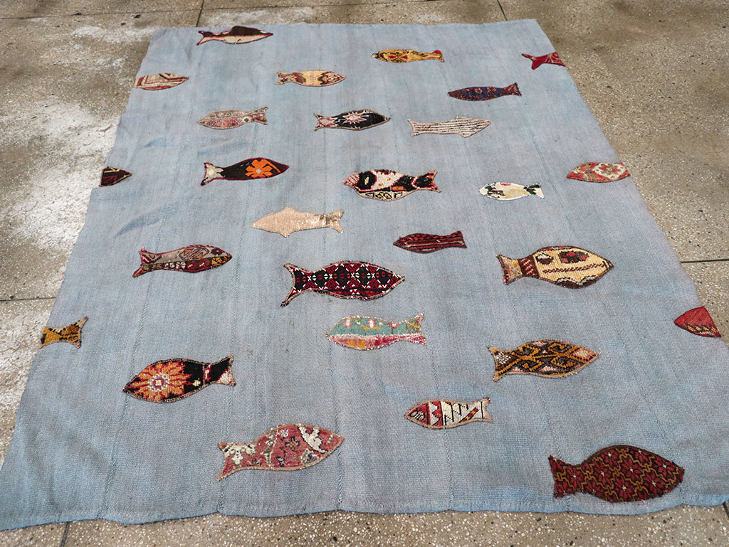 Contemporary Turkish Kilim Accent Rug, No.17367 - Gsblank