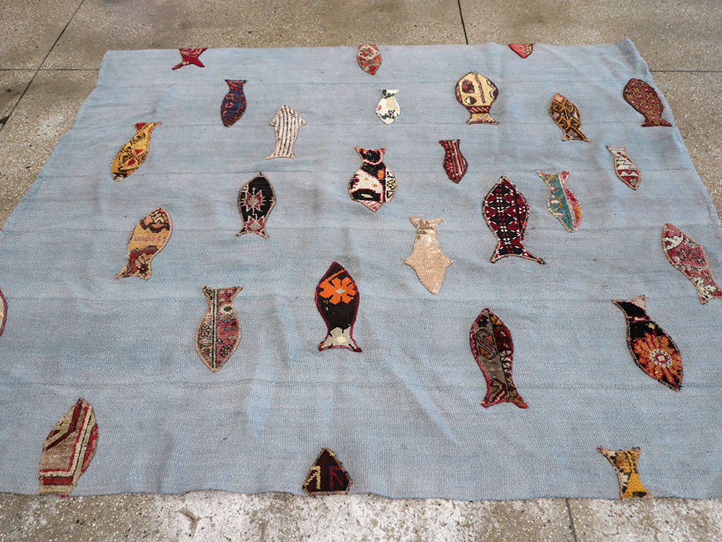 Contemporary Turkish Kilim Accent Rug, No.17367 - Gsblank