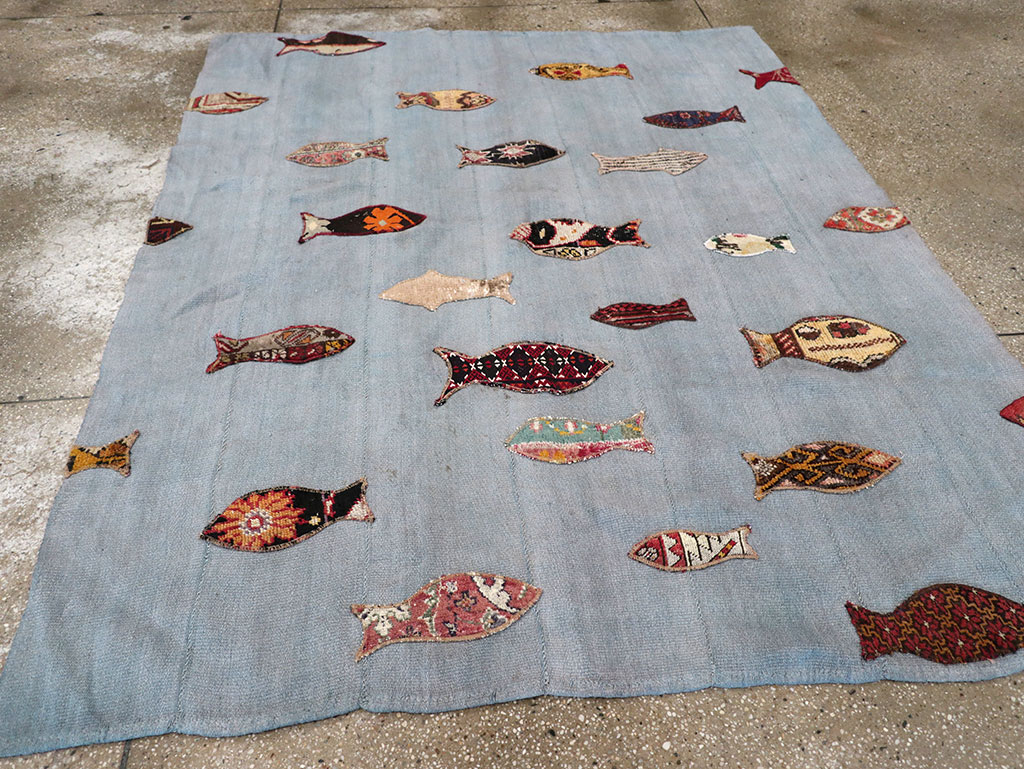 Contemporary Turkish Kilim Accent Rug, No.17367 - Gsblank