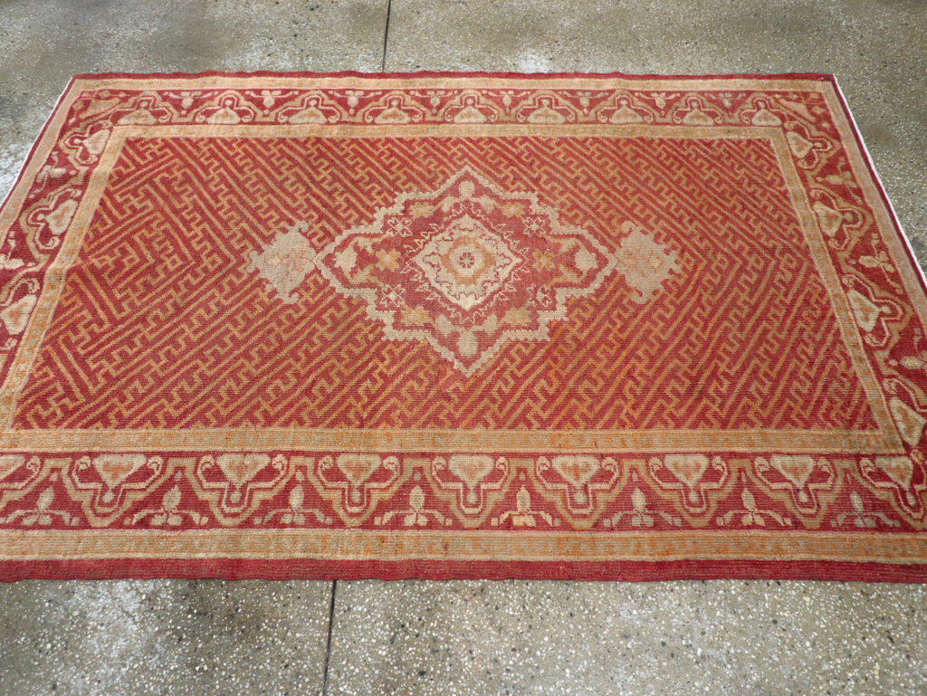Antique Turkish Oushak Accent Rug, No.17396 - Gsblank