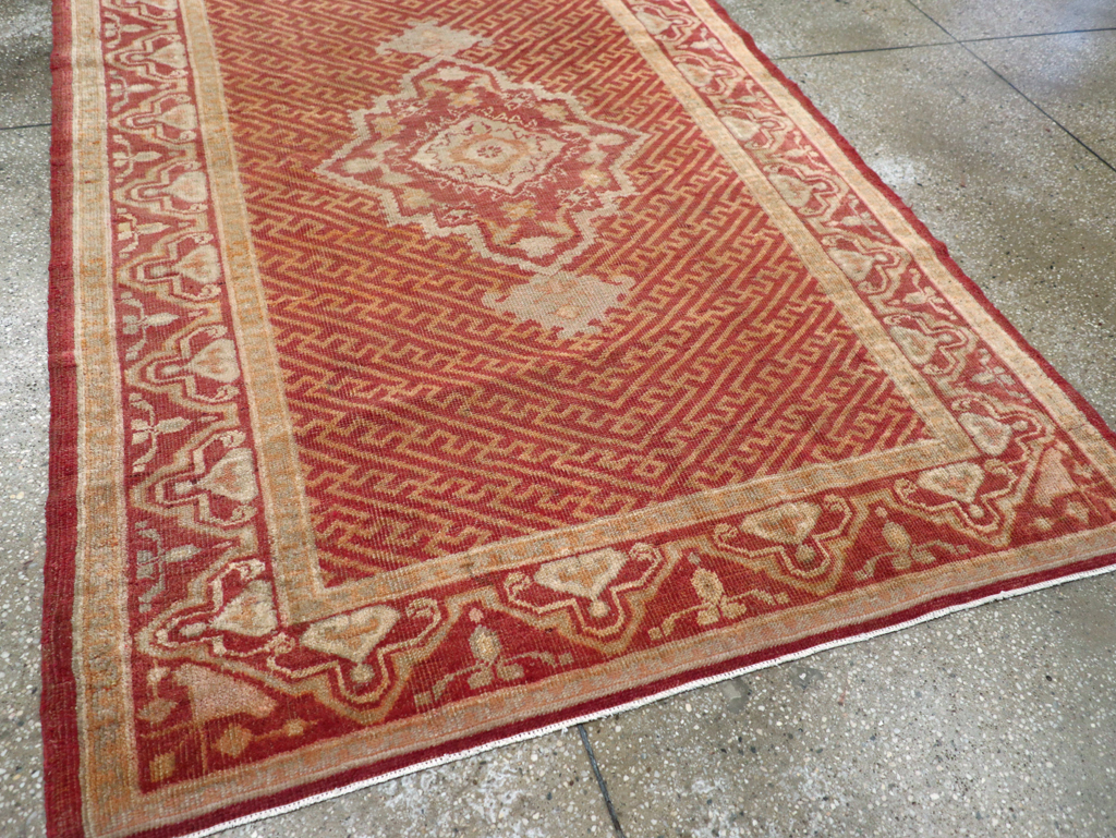 Antique Turkish Oushak Accent Rug, No.17396 - Gsblank
