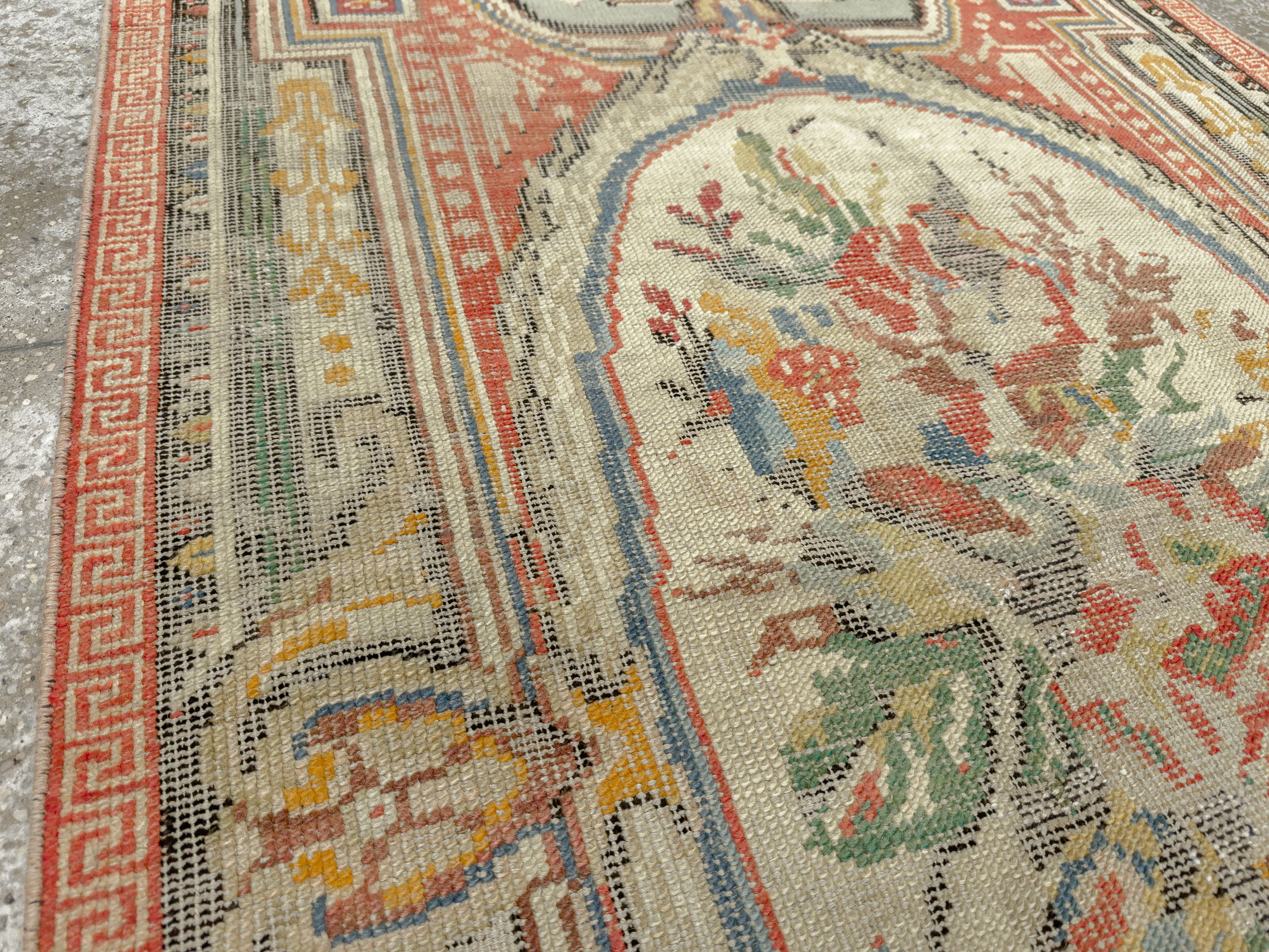 Antique Turkish Ghiordes Rug, No.17427 - Gsblank