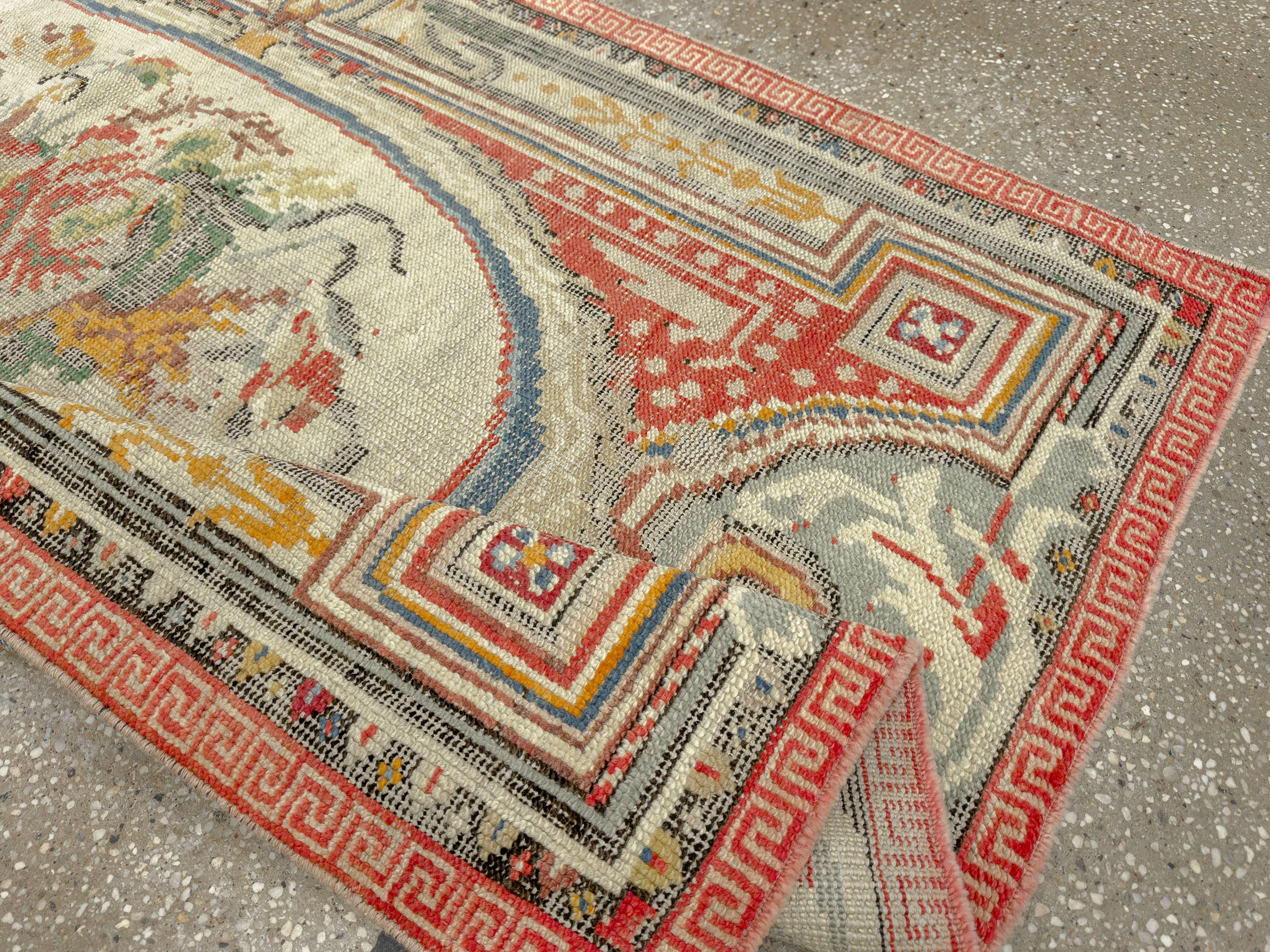 Antique Turkish Ghiordes Rug, No.17427 - Gsblank
