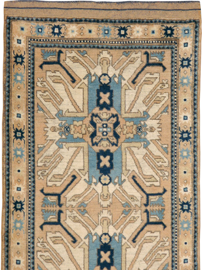 Antique Turkish Kazak Runner, No.17452 - Gsblank
