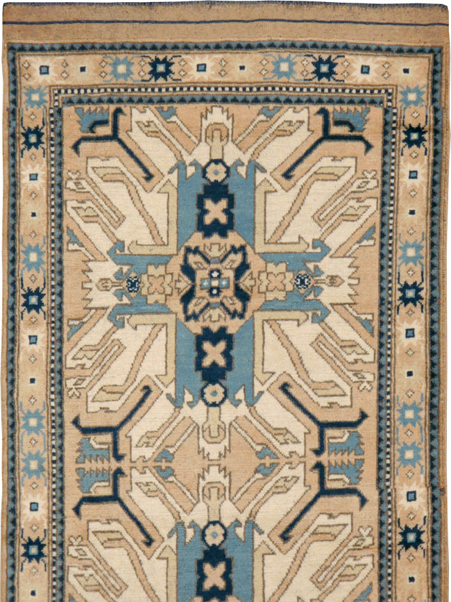 Antique Turkish Kazak Runner, No.17452 - Gsblank