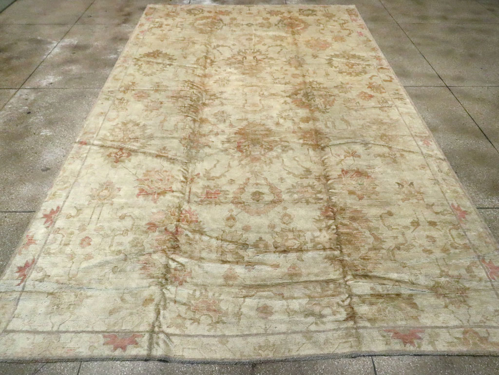 Antique Turkish Oushak Carpet, No.17490 - Gsblank